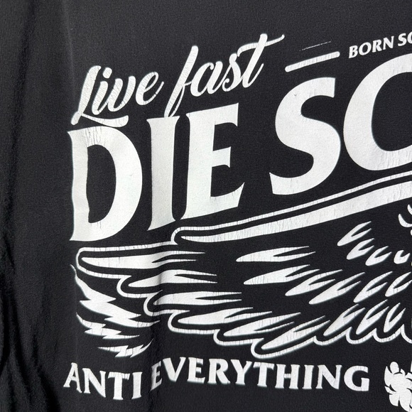Live Fast Die Scum Black Graphic Tee - Picture 3 of 4